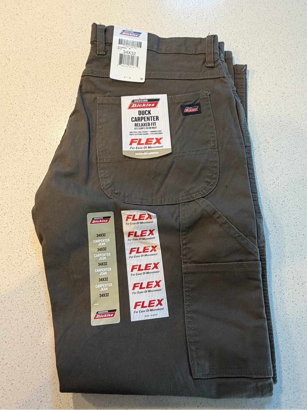Dickies Men’s Duck Carpenter Pants - Dark Olive